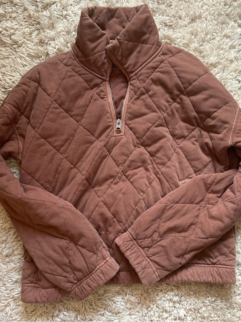 Abercrombie & Fitch Quilted Half-Zip Pullover